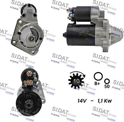 Sidat S12BH0368A2 - Motorino d'avviamento autozon.pro