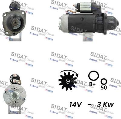 Sidat S12BH0362A2 - Motorino d'avviamento autozon.pro