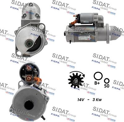 Sidat S12BH0304 - Motorino d'avviamento autozon.pro