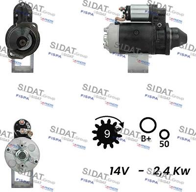 Sidat S12BH0305A2 - Motorino d'avviamento autozon.pro