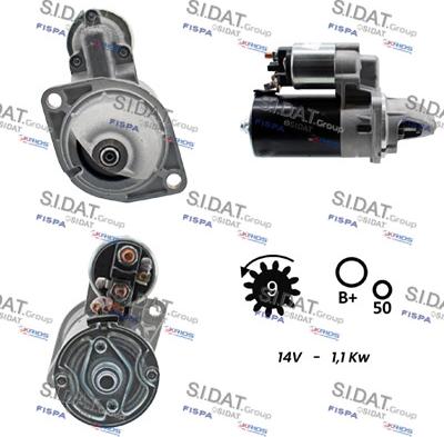 Sidat S12BH0303A2 - Motorino d'avviamento autozon.pro