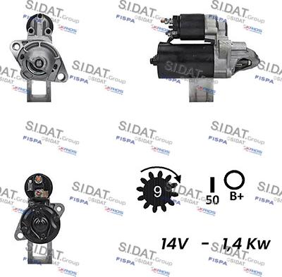 Sidat S12BH0339A2 - Motorino d'avviamento autozon.pro