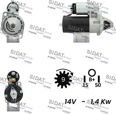 Sidat S12BH0338A2 - Motorino d'avviamento autozon.pro