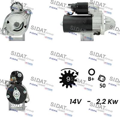 Sidat S12BH0337A2 - Motorino d'avviamento autozon.pro