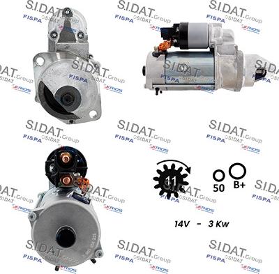 Sidat S12BH0290 - Motorino d'avviamento autozon.pro