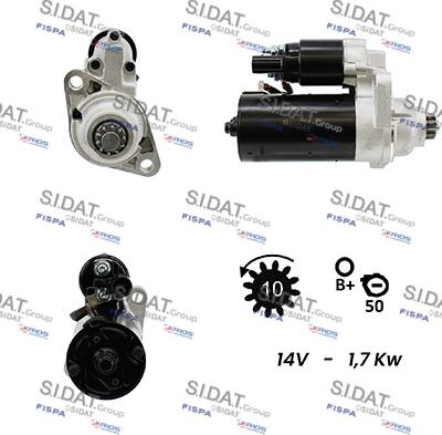 Sidat S12BH0249A2 - Motorino d'avviamento autozon.pro