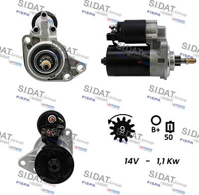 Sidat S12BH0244A2 - Motorino d'avviamento autozon.pro