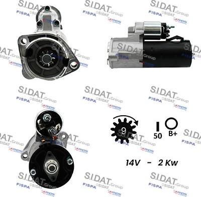 Sidat S12BH0246A2 - Motorino d'avviamento autozon.pro