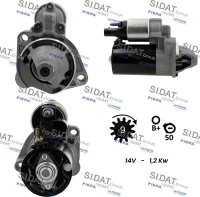 Sidat S12BH0248 - Motorino d'avviamento autozon.pro