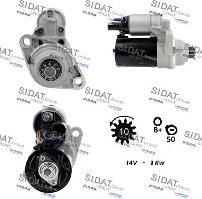 Sidat S12BH0247 - Motorino d'avviamento autozon.pro