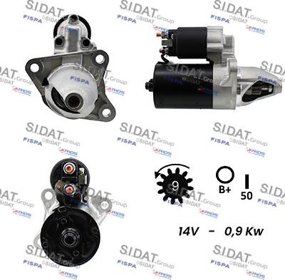 Sidat S12BH0256A2 - Motorino d'avviamento autozon.pro