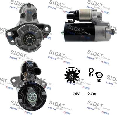 Sidat S12BH0252 - Motorino d'avviamento autozon.pro