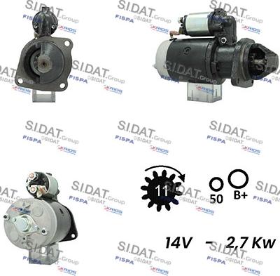 Sidat S12BH0269A2 - Motorino d'avviamento autozon.pro