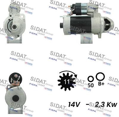 Sidat S12BH0266A2 - Motorino d'avviamento autozon.pro