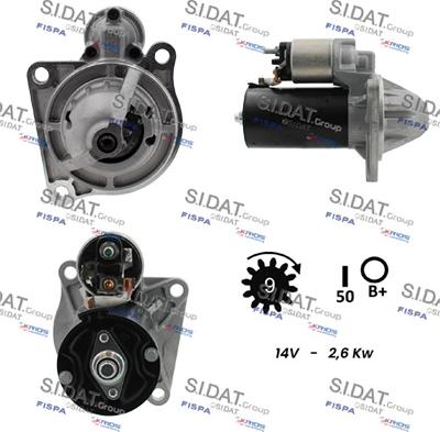 Sidat S12BH0263 - Motorino d'avviamento autozon.pro