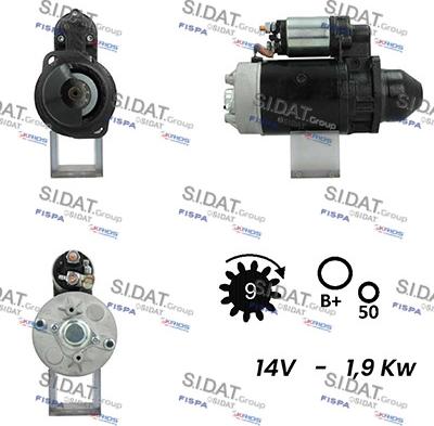 Sidat S12BH0267A2 - Motorino d'avviamento autozon.pro