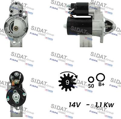 Sidat S12BH0202A2 - Motorino d'avviamento autozon.pro