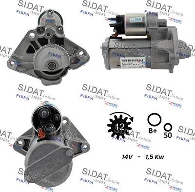 Sidat S12BH0218 - Motorino d'avviamento autozon.pro