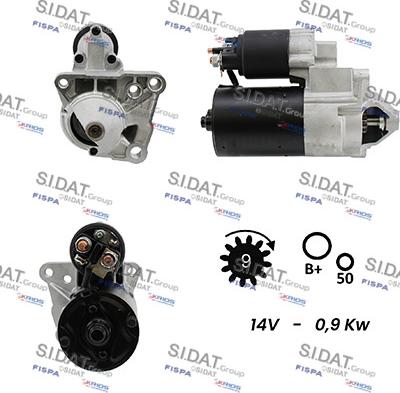 Sidat S12BH0280 - Motorino d'avviamento autozon.pro