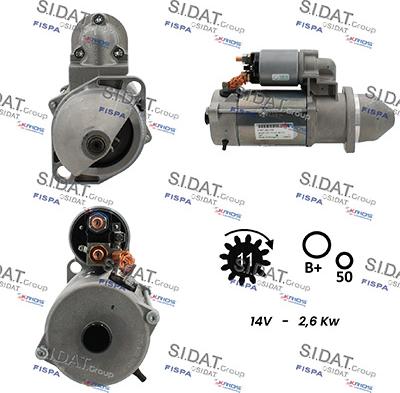 Sidat S12BH0288 - Motorino d'avviamento autozon.pro