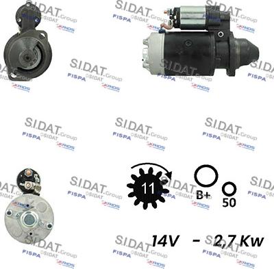 Sidat S12BH0287A2 - Motorino d'avviamento autozon.pro