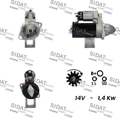 Sidat S12BH0235A2 - Motorino d'avviamento autozon.pro