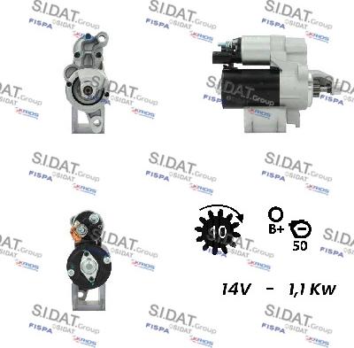 Sidat S12BH0233 - Motorino d'avviamento autozon.pro