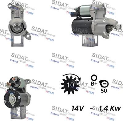 Sidat S12BH0232A2 - Motorino d'avviamento autozon.pro