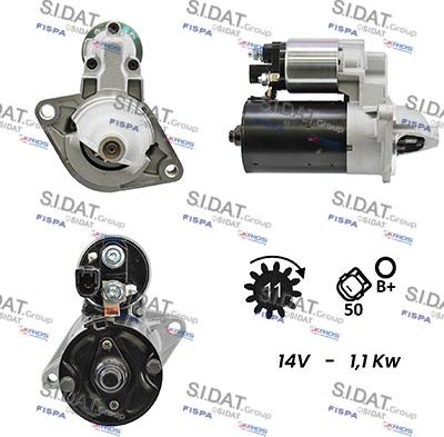 Sidat S12BH0225A2 - Motorino d'avviamento autozon.pro