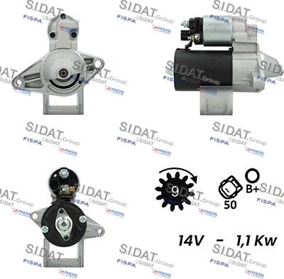 Sidat S12BH0223A2 - Motorino d'avviamento autozon.pro