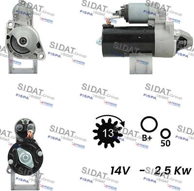 Sidat S12BH0275A2 - Motorino d'avviamento autozon.pro