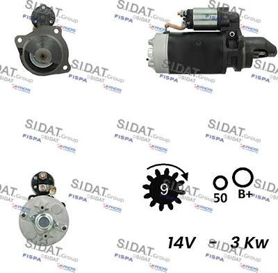 Sidat S12BH0270A2 - Motorino d'avviamento autozon.pro