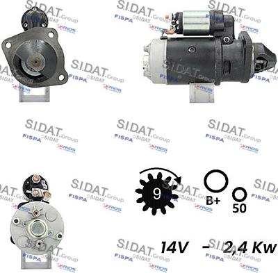 Sidat S12BH0278A2 - Motorino d'avviamento autozon.pro