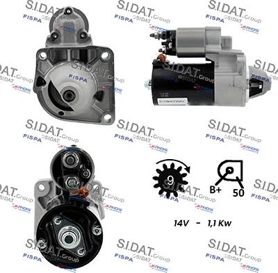 Sidat S12BH0799A2 - Motorino d'avviamento autozon.pro