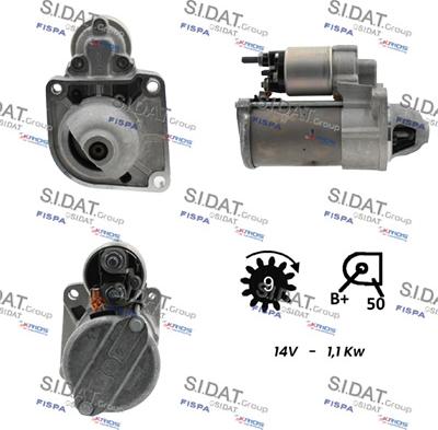 Sidat S12BH0799 - Motorino d'avviamento autozon.pro