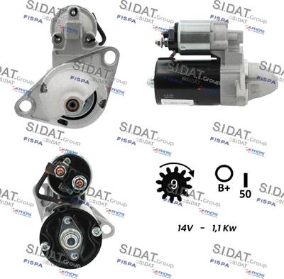 Sidat S12BH0794A2 - Motorino d'avviamento autozon.pro