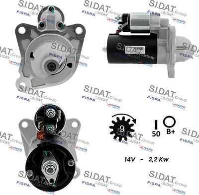 Sidat S12BH0795A2 - Motorino d'avviamento autozon.pro