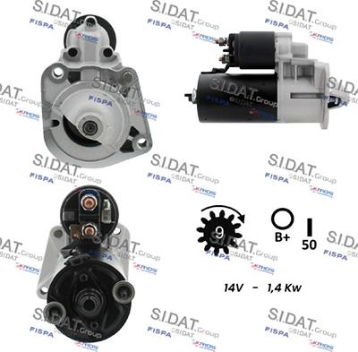 Sidat S12BH0798A2 - Motorino d'avviamento autozon.pro