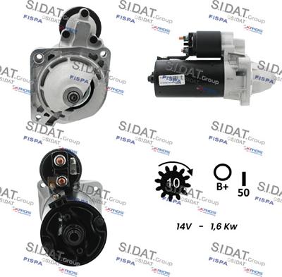 Sidat S12BH0792A2 - Motorino d'avviamento autozon.pro