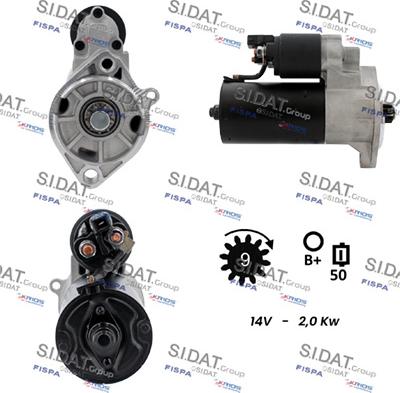 Sidat S12BH0797A2 - Motorino d'avviamento autozon.pro