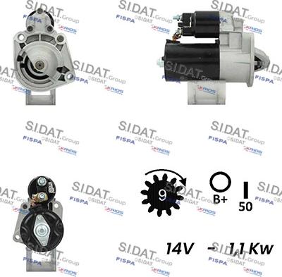 Sidat S12BH0740A2 - Motorino d'avviamento autozon.pro