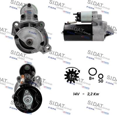 Sidat S12BH0743 - Motorino d'avviamento autozon.pro