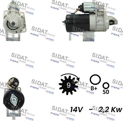 Sidat S12BH0747A2 - Motorino d'avviamento autozon.pro