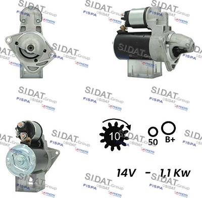 Sidat S12BH0755A2 - Motorino d'avviamento autozon.pro