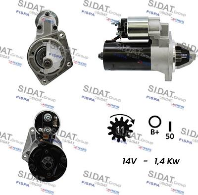 Sidat S12BH0757A2 - Motorino d'avviamento autozon.pro