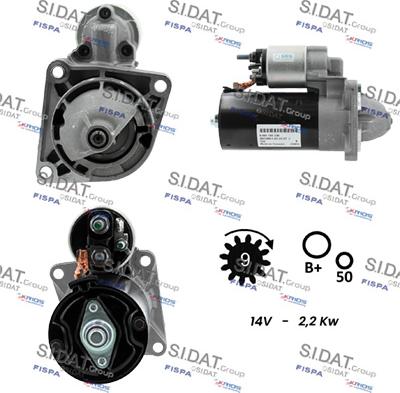 Sidat S12BH0789 - Motorino d'avviamento autozon.pro