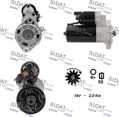 Sidat S12BH0785A2 - Motorino d'avviamento autozon.pro