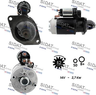 Sidat S12BH0783A2 - Motorino d'avviamento autozon.pro