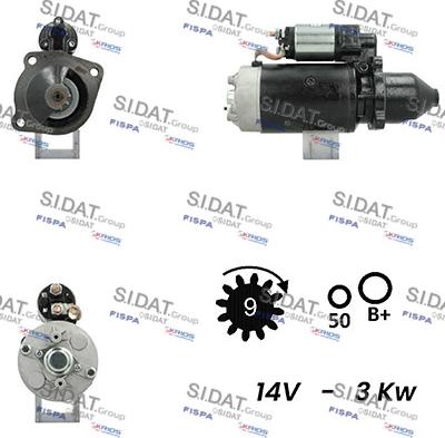 Sidat S12BH0736A2 - Motorino d'avviamento autozon.pro