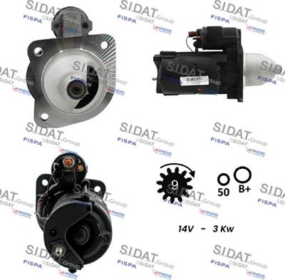 Sidat S12BH0736 - Motorino d'avviamento autozon.pro